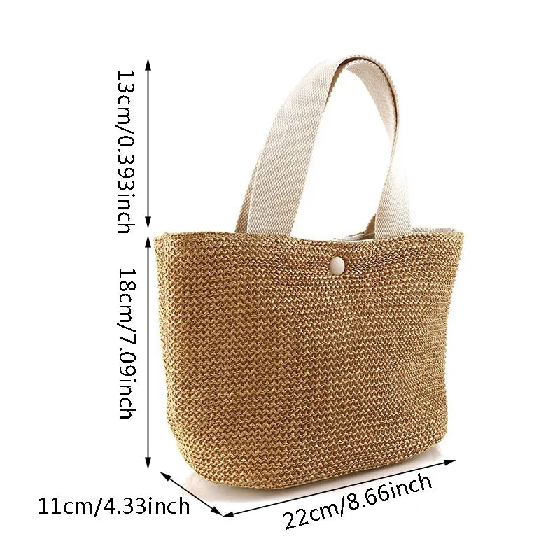 Borsa a tracolla a tracolla in paglia da spiaggia borsa a tracolla a secchiello in Rattan intrecciato estivo bohémien da donna borse a tracolla fatte a mano per le donne