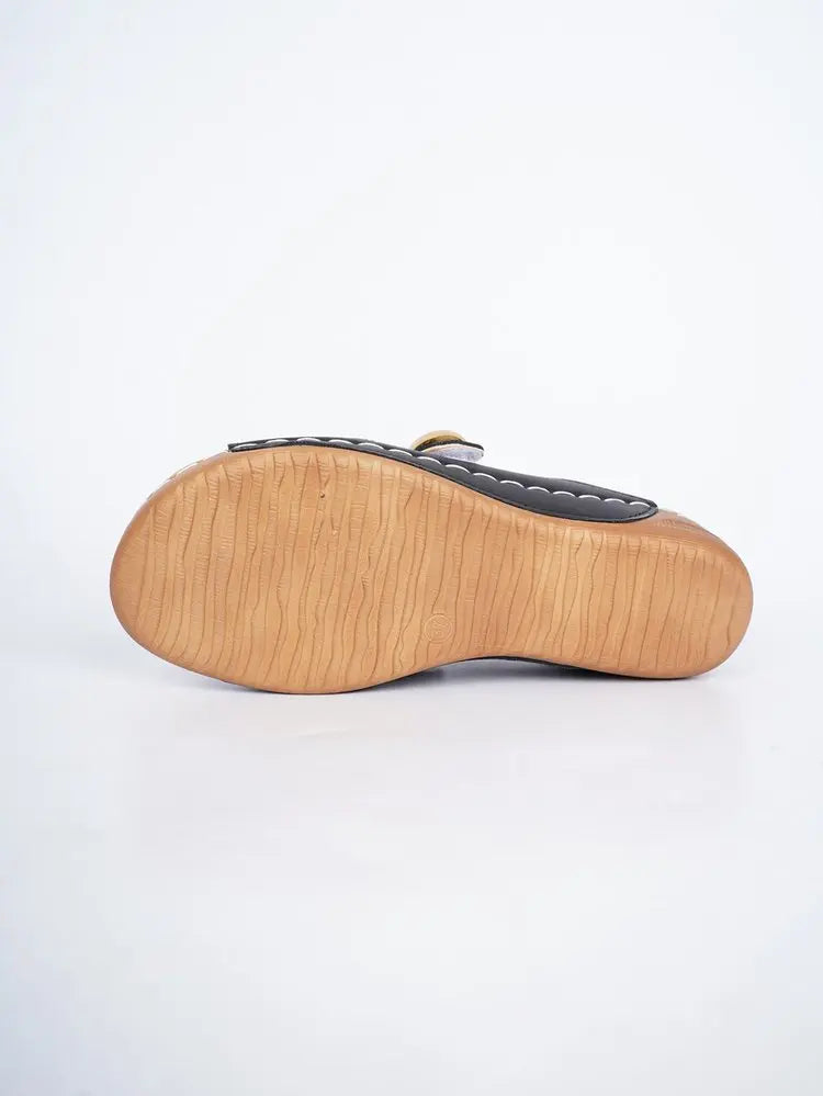 Sandales décontractées d'été pour femme à talon, chaussures compensées basses pour femme, chaussons d'intérieur et d'extérieur, chaussures d'été à talon