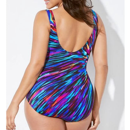 Sexy Print One-Piece Large Swimsuits Closed Plus Size Swimwear 2025 Body Bathing Suits Female Pool Beach Women's Swimming Suit