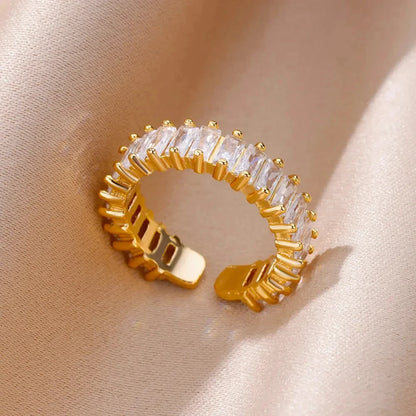 Anelli in acciaio inossidabile 316L per le donne Colore oro Non sbiadisce mai Anelli classici di lusso Anelli per coppie di nozze Gioielli Spedizione gratuita