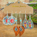 Orecchini da donna multi-stile stile Boho Forma geometrica Ciondola i gioielli dell'orecchio abbinano vari regali per decorazioni per feste