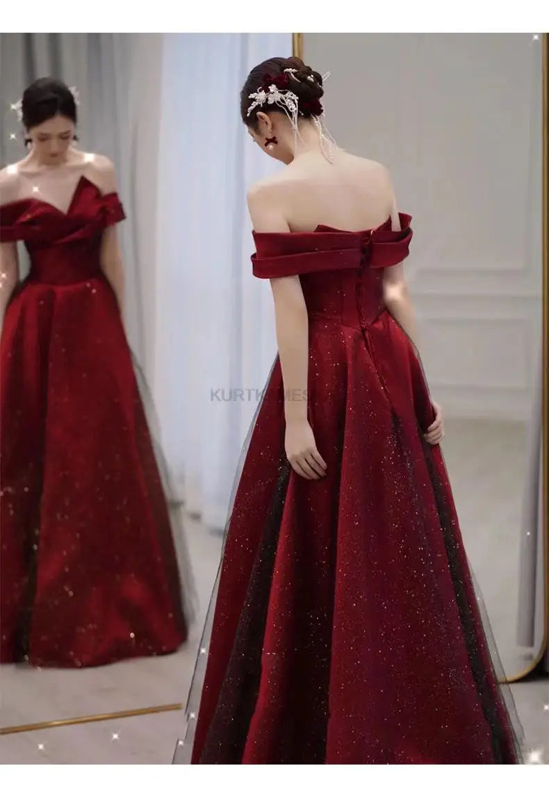 Abiti da ballo da sera eleganti e sexy con scollo a barchetta per le donne Estate 2023 Abiti da cerimonia per feste di compleanno per ospiti Abiti per occasioni formali