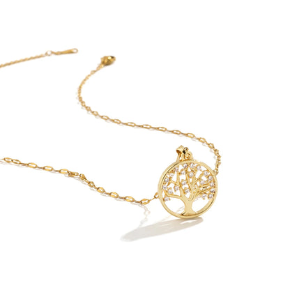 Temperamental Luxury Rhinestone Tree of Life collana con ciondolo donna Vintage in acciaio inossidabile con catena impermeabile gioielli estetici