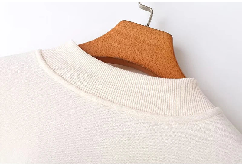 Abito caldo per le donne Pantaloni sportivi Set Inverno 2 pezzi Giacca e pantaloni in pile spesso con cerniera Set Tuta da donna in velluto per le donne