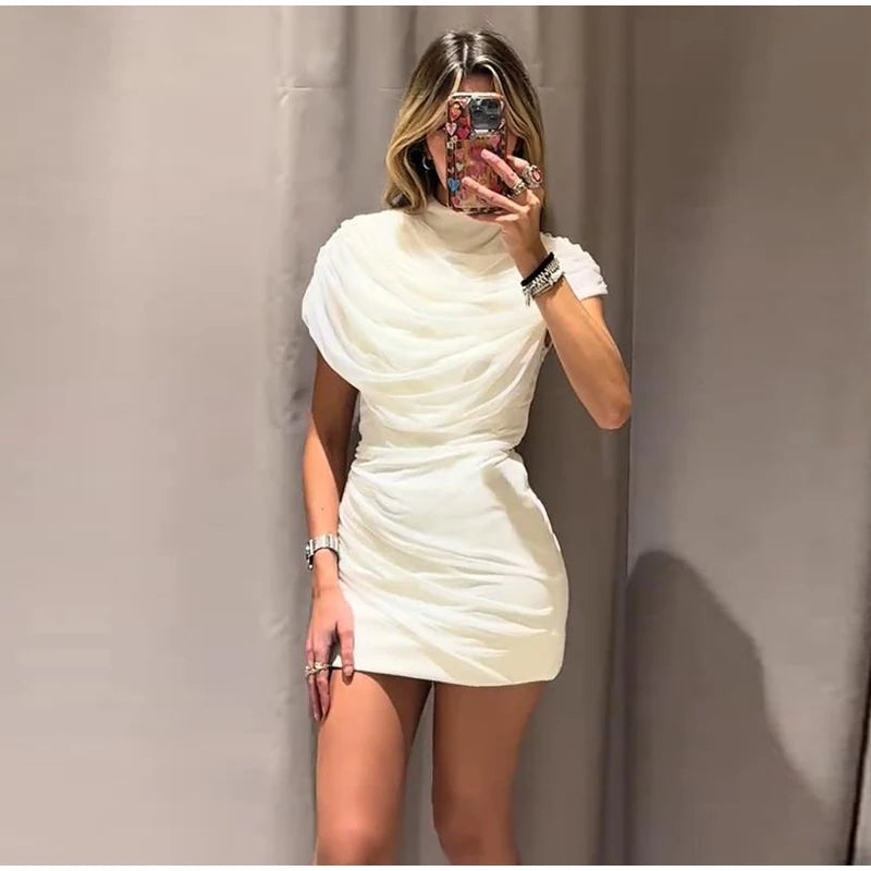 Sexy profondo scollo a V patchwork di pizzo con paillettes abito lungo da donna sottile senza maniche backless hip pacchetto abiti 2026 primavera abito da festa della signora