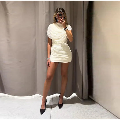 Sexy profondo scollo a V patchwork di pizzo con paillettes abito lungo da donna sottile senza maniche backless hip pacchetto abiti 2026 primavera abito da festa della signora
