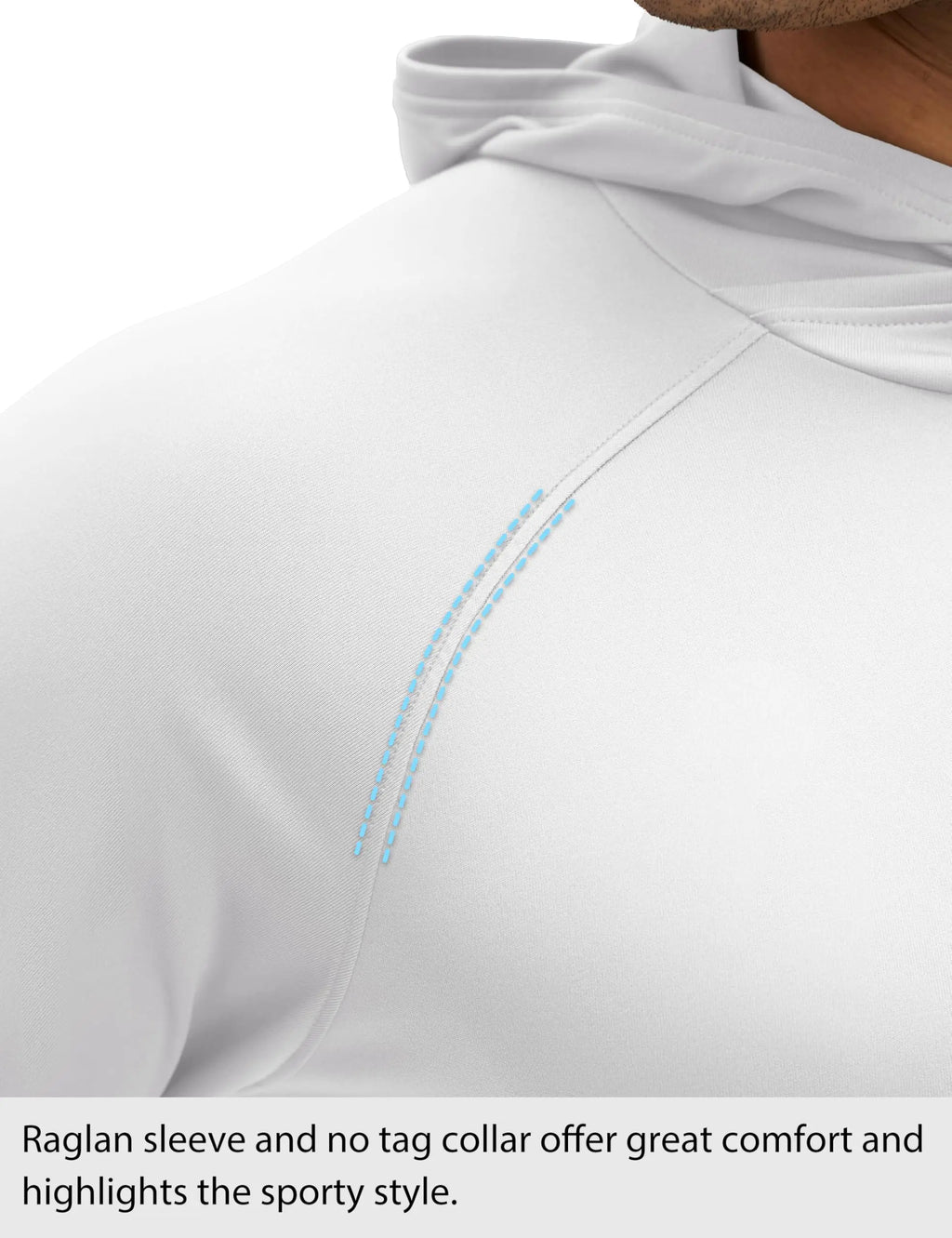 TACVASEN UPF 50+ T-shirt con cappuccio Camicie da sole con blocco UV ad asciugatura rapida Camicia con cappuccio leggera Corsa e pesca Performance Top