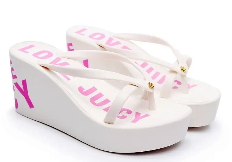 8cm 11cm zeppe estive infradito per le donne panno Clip Toe Chunky Platform pantofole donna Plus Size sandalo da spiaggia antiscivolo leggero