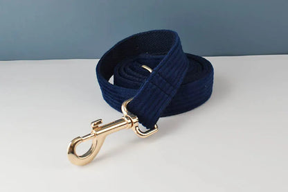 Set di collare e guinzaglio per cani in velluto a coste blu violaceo, con targhetta personalizzata incisa, accessori per animali domestici, guinzaglio per cani in velluto a coste17