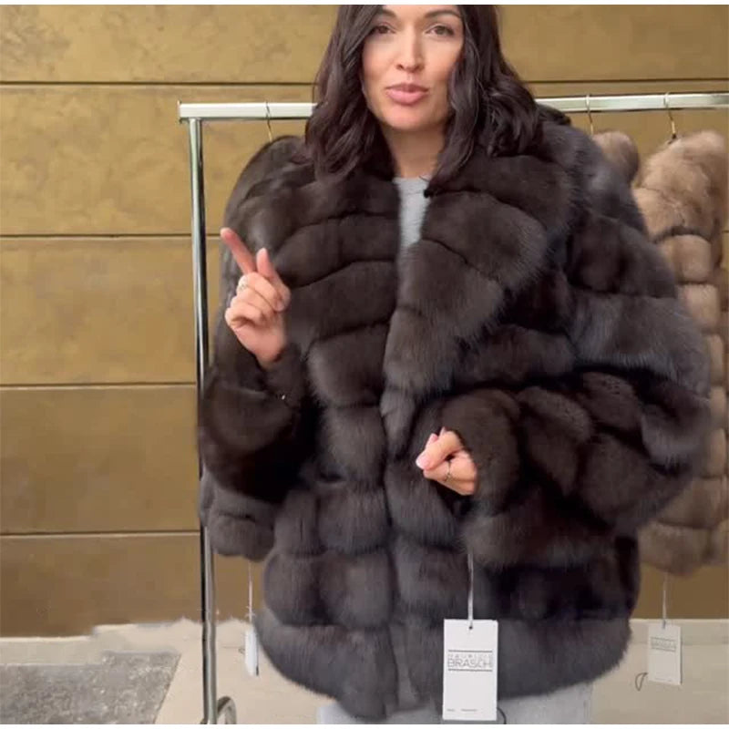 Pullover lavorati a maglia a collo alto scozzese da donna Chic manica lunga maglione corto caldo allentato Lady Autunno Inverno Pendolarismo Maglieria da strada