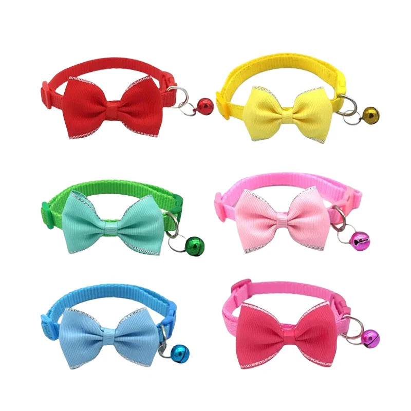 Collari per animali domestici nuovi collari per campane con fiocco per animali domestici collari per gatti carini forniture per animali domestici strumento per vestire animali domestici regolabile multicolore accessori per an