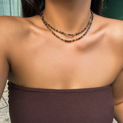 2023 tendenza elegante gioielli da sposa grande collana di perle per le donne moda imitazione perla verde rosa pietra di colore collana girocollo