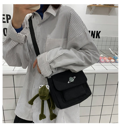 Borsa a tracolla per studenti con collage casual Borsa piccola da donna Borsa a tracolla in tela per donna Borse a tracolla con stampa Bolsas Sac