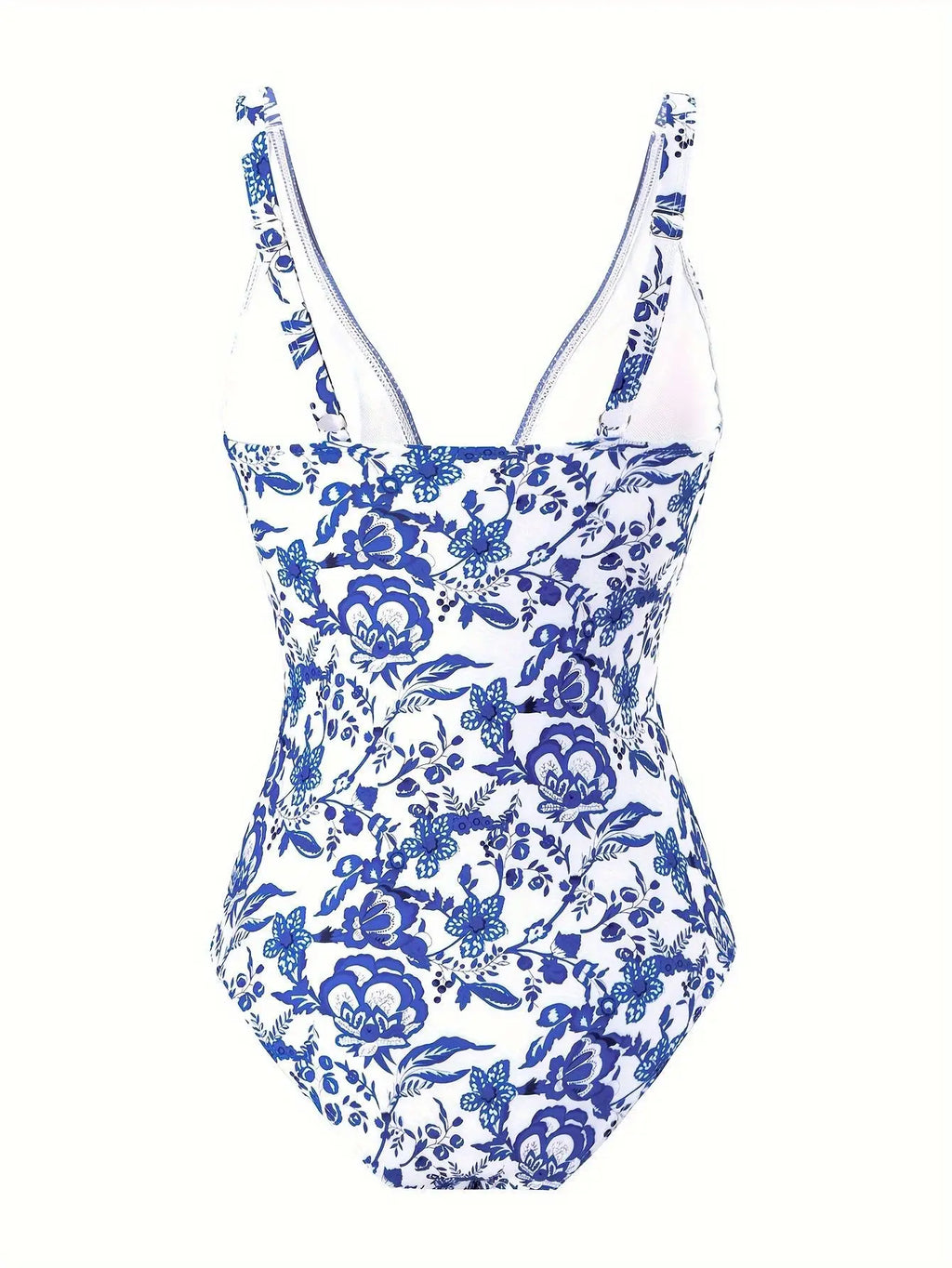 Costume da bagno floreale con stampa floreale con volant monospalla blu Set copricostume singolo micro monokini costumi da bagno sexy per ragazze Summer Beach