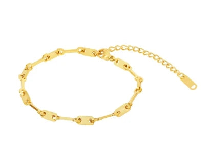Bracciale a catena con ciondolo a forma di cuore o rotondo in acciaio inossidabile