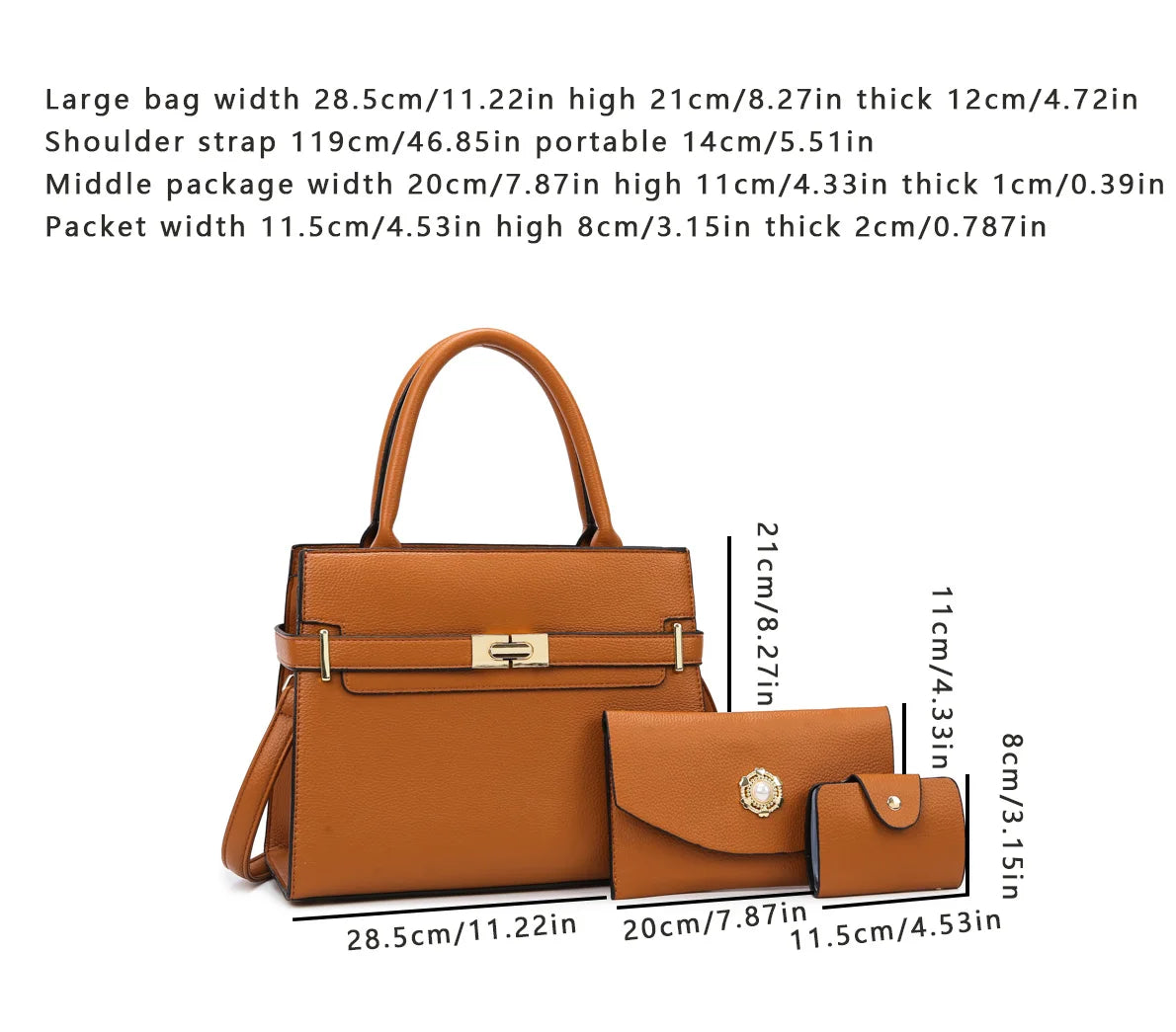 3 set o 1 borsa grande borsa da donna borse di grande capacità borse a tracolla a tracolla di lusso piccola borsa portamonete borsa in pelle di qualità calda