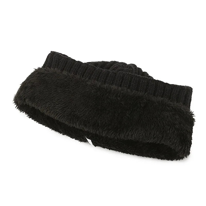 Cappello Invernale da Uomo per Esterni, Lavorato a Maglia, Caldo e Felpato, con Visiera e Paraorecchie, Stile Casual, Foderato in Finta Pelliccia, Protezione per le Orecchie per Ciclismo