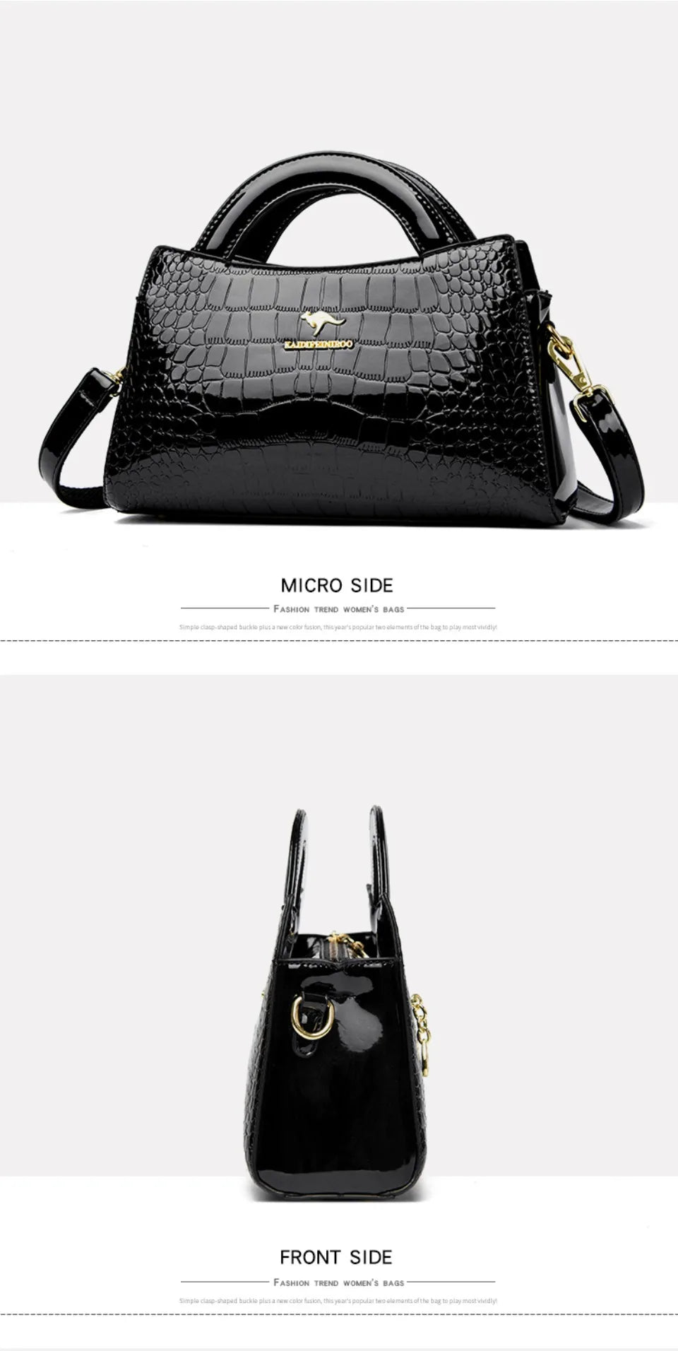 KAIDIFEINIROO Kangaroo Marca Alligator Pu Borsa a tracolla in pelle a tracolla Pochette Borse a mano per la madre Piccole borse da donna Nuovo