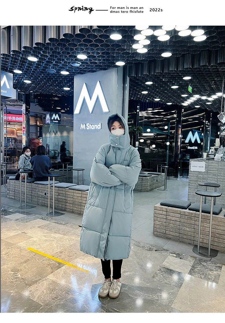 Cappotto freddo da donna invernale parka giacca imbottita lunga con cappuccio Plus Size cappotto Super caldo capispalla da neve all'ingrosso a buon mercato coreano