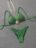 Summer New Lace-up Starfish Accessories Bikini Sexy Beach Split Swimsuit