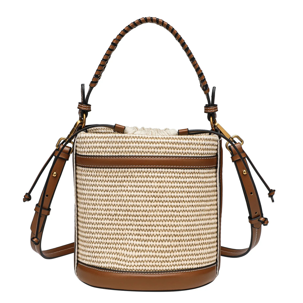 Borsa a secchiello in paglia di moda Borse da donna in tessuto Borse a tracolla con pannelli firmati Borse a tracolla piccole da spiaggia estive casual sac
