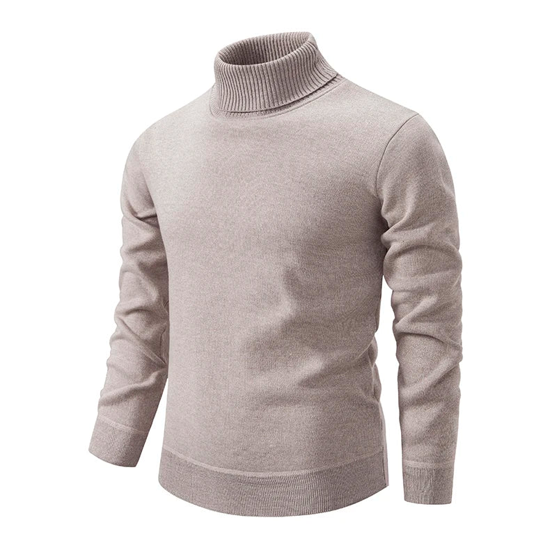 Nuovo maglione dolcevita invernale maglioni pullover casual da uomo spessi maglioni dolcevita sottili caldi di qualità tinta unita pullover da uomo