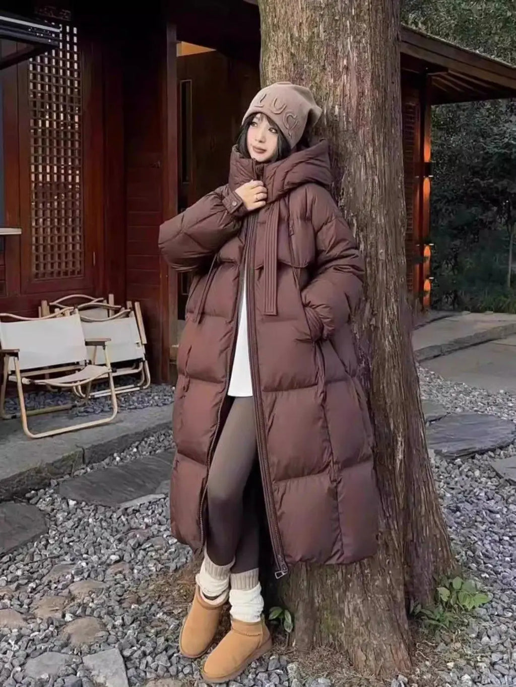 2026 Nuova Giacca Invernale in Cotone da Donna, Cappotto Lungo Stile Coreano, Giacca con Cappuccio Spessa e alla Moda, Cappotto Caldo da Donna