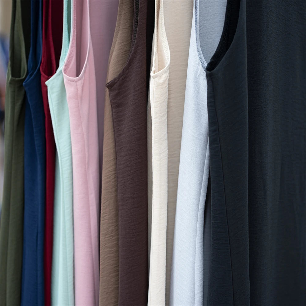 Ramadan Nero Bianco Dubai Abiti di Preghiera Donne Turchia Islam Musulmano Modesto Jersey Sotto Abaya Dress Kebaya Robe Femme Musulmane