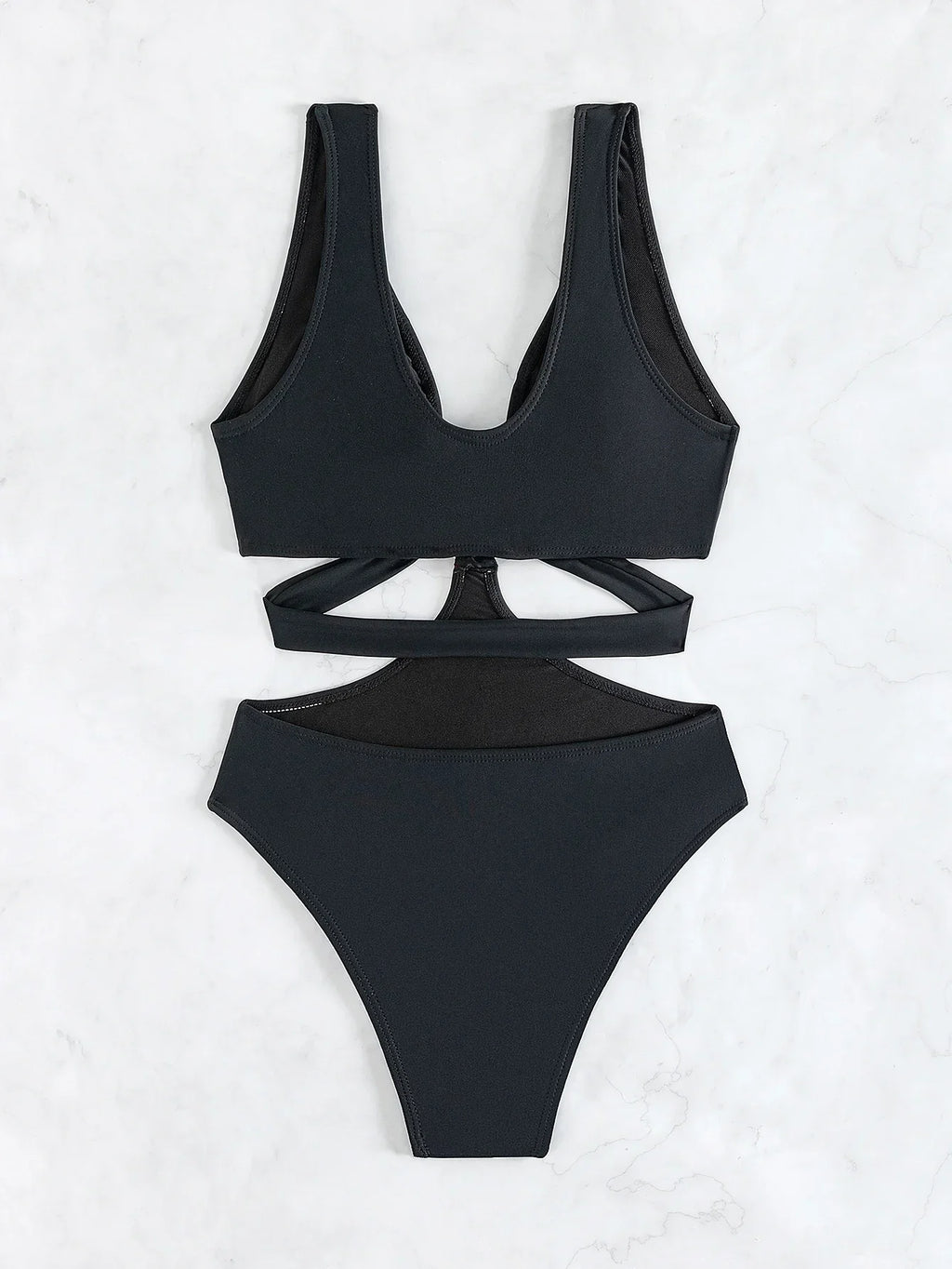 Sexy One-piece Hollowed-out Bikini  Swimwear Women  High Waist Bikinis Beautiful and Cool Swimsuit  High Waist Bikini