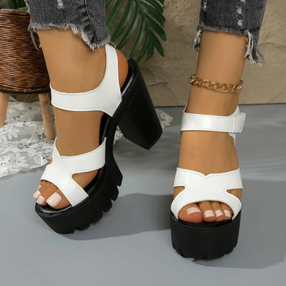 Sandales femme 2025 Nouvelle plateforme d'été Sandales à talons hauts Femme Imperméable Talons super hauts et épais Chaussures femme Zapatos De Mujer