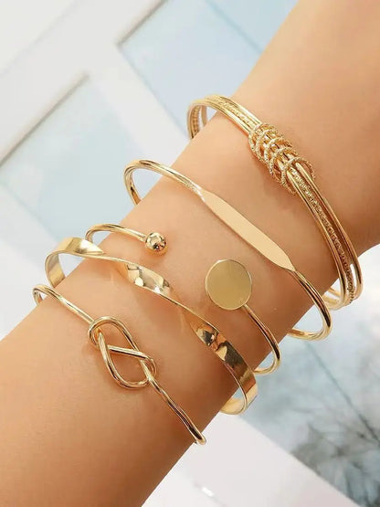10 Pezzi Bracciale da Donna Semplice con Design Bohemien Retrò a Fascia Larga, Gioielli da Sposa