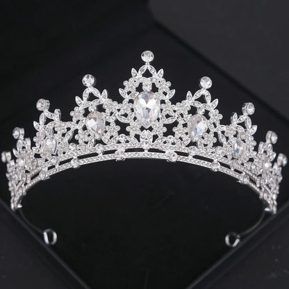 Diademi e corone di cristallo barocchi Festa con strass Prom Diadema Fascia da sposa Accessori per capelli da sposa Gioielli Corona Tiara Regalo