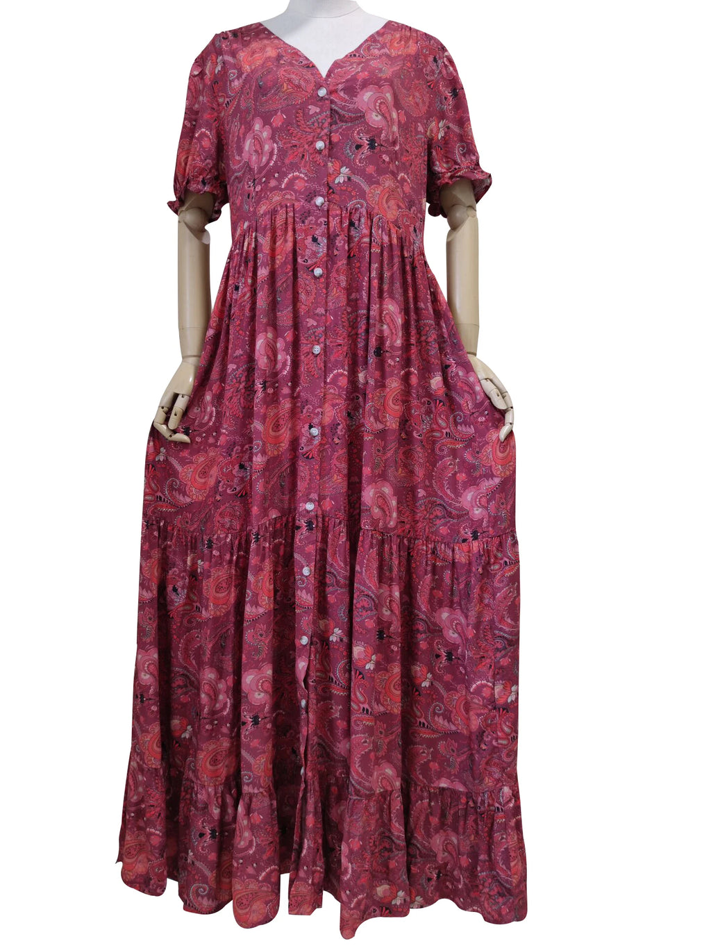 TEELYNN boho abito lungo Vintage 2023 stampa floreale Chiffon manica a tre quarti scollo a v estate Gypsy Hippie abiti da donna vestidos