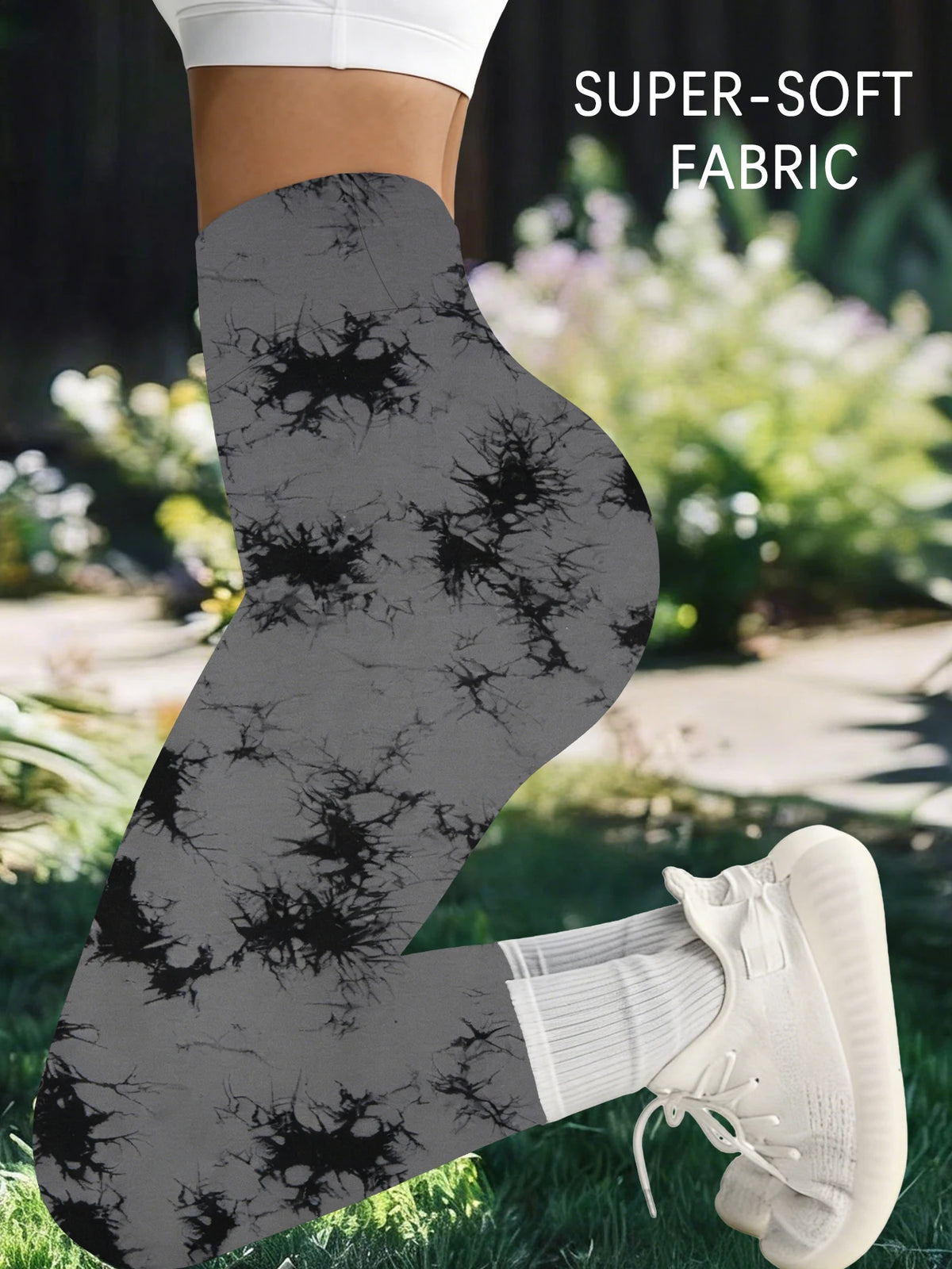Leggings a Vita Alta Tie Dye Super Morbidi per Donna, Yoga, Corsa, Palestra, Allenamento, Tights Sportivi, Fitness