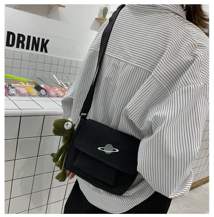 Borsa a tracolla per studenti con collage casual Borsa piccola da donna Borsa a tracolla in tela per donna Borse a tracolla con stampa Bolsas Sac