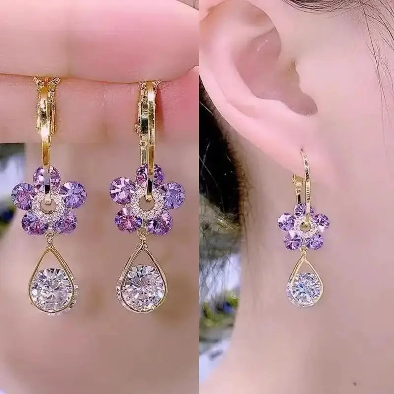 925 Ago D'argento Coreano Moda Perla Nappa Orecchini Per Le Donne Gioielli 2024 di Tendenza delle Nuove Donne di Lusso Zircone Orecchini di Perle