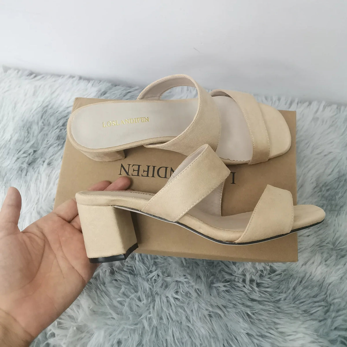 Damen-Sommersandalen Mode 5 cm Offene Spitze Sexy Blockabsatz Slip-on High Heels Rot Schwarz Party Hochzeit Elegante Schuhe
