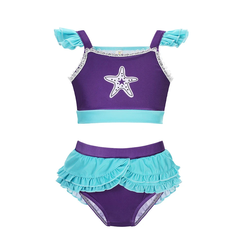 Costume da bagno principessa Sirena Mirabel Isabella Costume da bagno Set Ragazza Estate Beachwear Pool Party Bambini Anna Elsa Rapunzel Costume da bagno