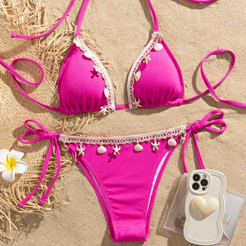 Maillots de bain sexy blancs pour femmes Maillot de bain femme pour la natation Maillots de bain Ensemble bikini brésilien Vêtements de plage Baigneur de piscine