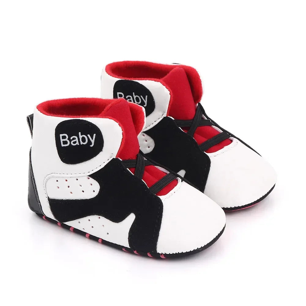 Meckior 2024 nuove neonate ragazze scarpe da ginnastica fondo morbido antiscivolo calcio per bambini scarpe sportive da basket primo camminatore scarpe da culla