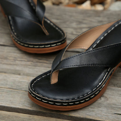 Sandales d'été pour femmes de haute qualité, nouvelle mode, couleur unie, bout ouvert, talons hauts, décontractées, tongs de plage, Zapatos Mujer