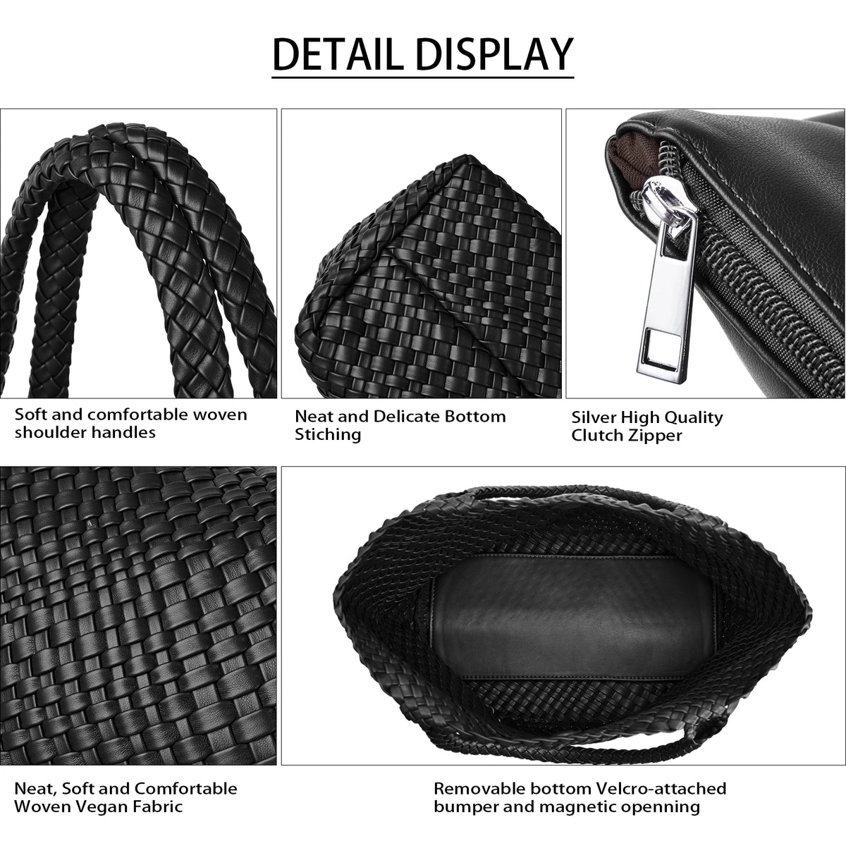 Borsa tote in tessuto Borsa da donna Borse a tracolla in pelle vegana - Borse tote da spiaggia estive alla moda - Borse da viaggio grandi