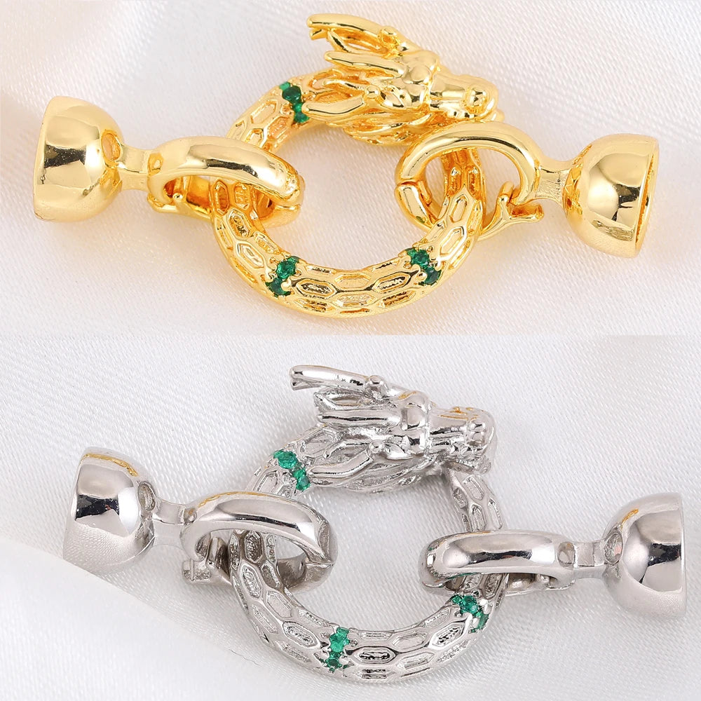 Juya 18K Placcato Oro Elementi di Fissaggio Decorativi Connettore Serrature Perle Catenacci Accessori Per Il Cucito FAI DA TE Perline Creazione di Gioielli