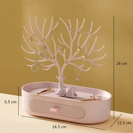 Portagioie Corna Orecchini Collane Anelli Espositore Bracciale Cervo Custodie per gioielli Stand Vassoio Albero Regali per le donne