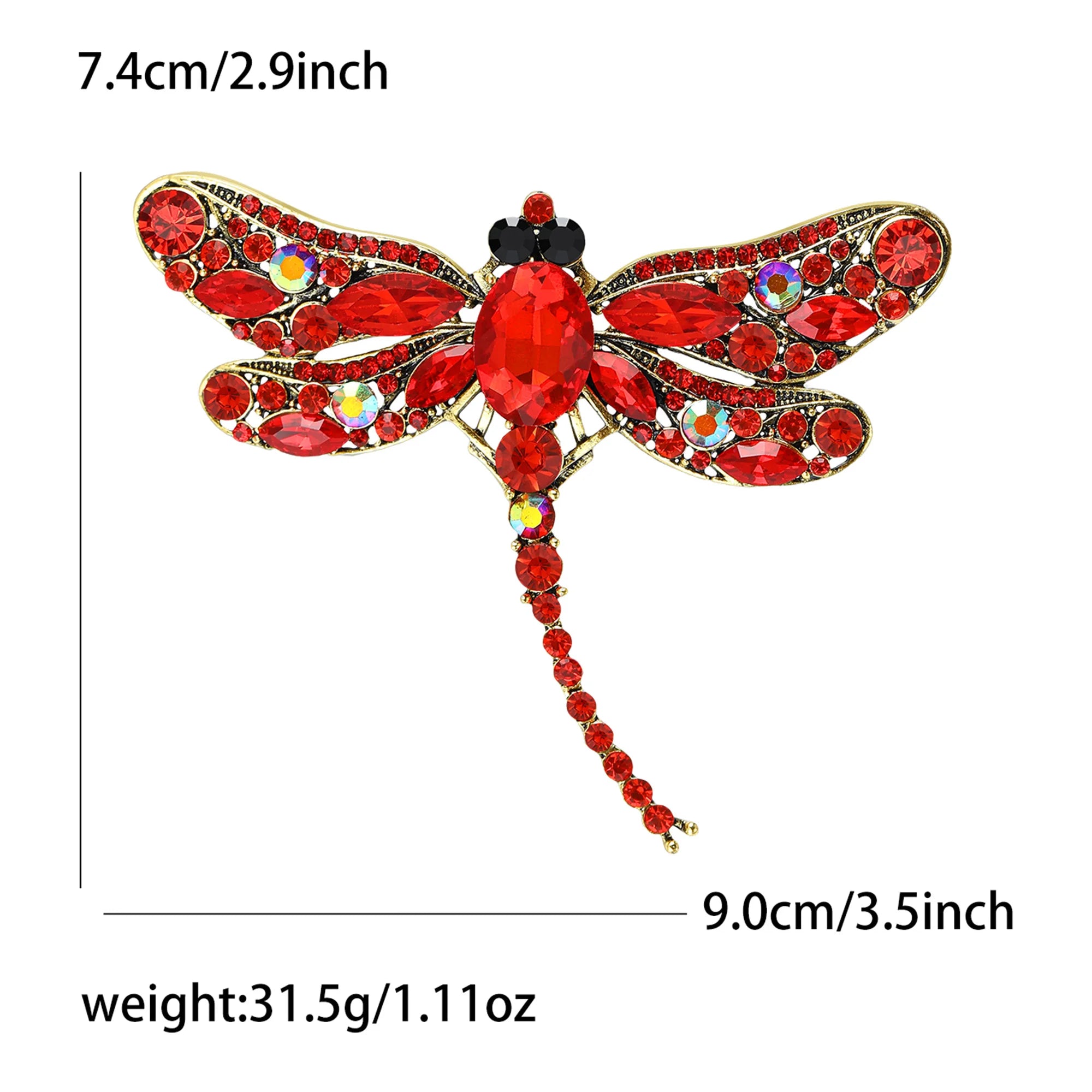Spille a Forma di Libellula con Strass alla Moda per Donne e Unisex, Distintivi a Forma di Insetti, Accessori per Ufficio, Feste, Zaini, Regali, Gioielli
