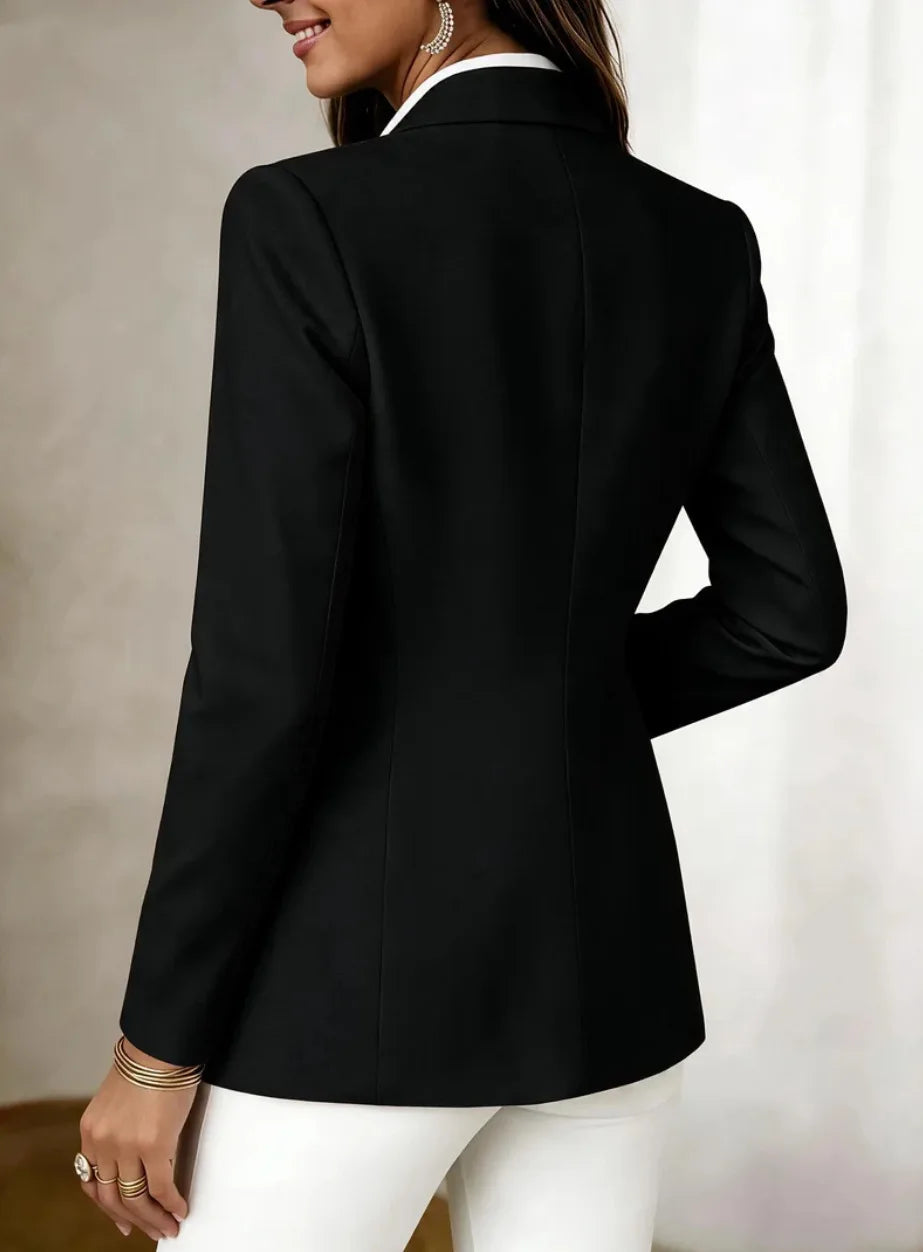 Giacca Invernale da Donna, Blazer Casual a Due Bottoni, Manica Lunga, Giacca Elegante per Ufficio e Lavoro