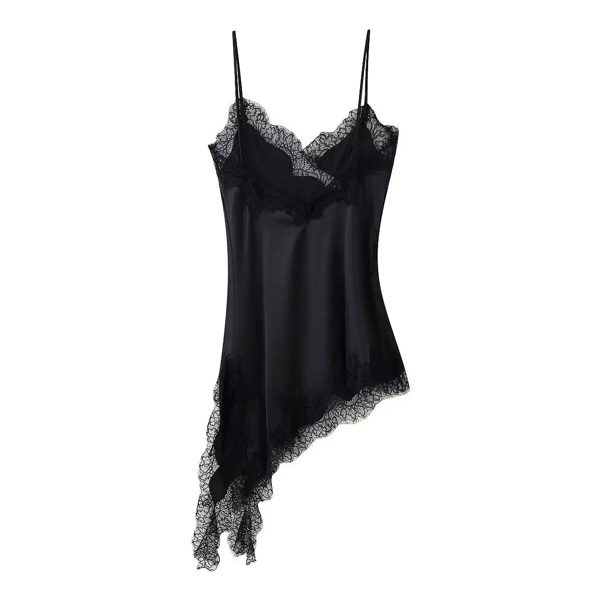HH Summer Sexy Party Sling Dress per le donne senza maniche asimmetria pizzo splicing backless halter neck moda abiti slim