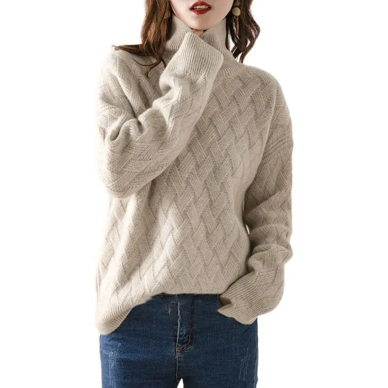 2024 nuove donne maglione allentato inverno casual chic cashmere oversize maglione spesso pullover pullover manica lunga femminile S-3XL