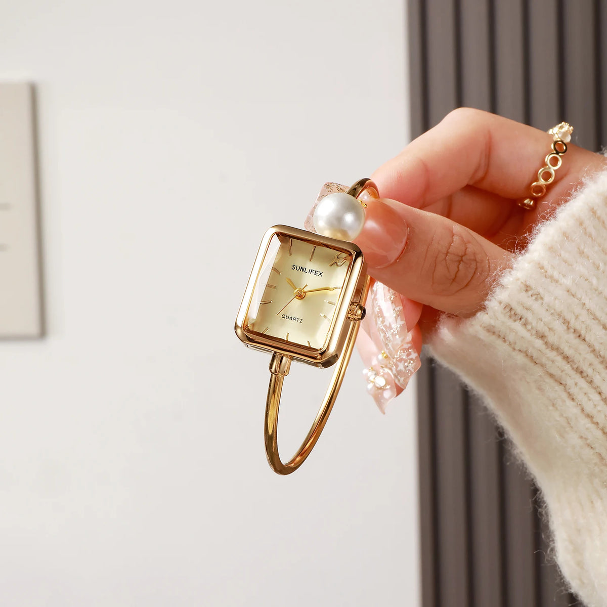 Y2k orologi da donna personalizzati bracciale semplice orologio da regalo con cassa quadrata in lega da donna dal design semplice