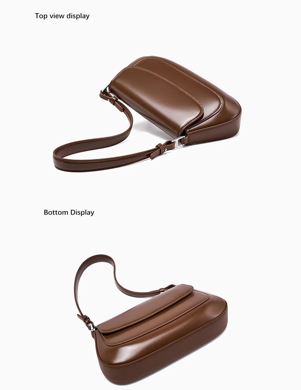 Borse di lusso Zency per donna, in vera pelle, stile francese, borsa a tracolla estiva da donna, borsa a spalla, borsa a tracolla sottobraccio.
